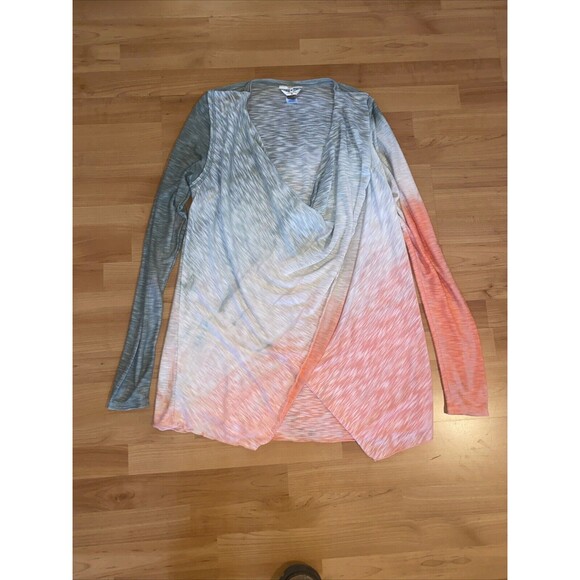 HardTail‎ Drape Neck Long Sleeve Top Size M Green Melon Ombré Long Pullover - Picture 8 of 13